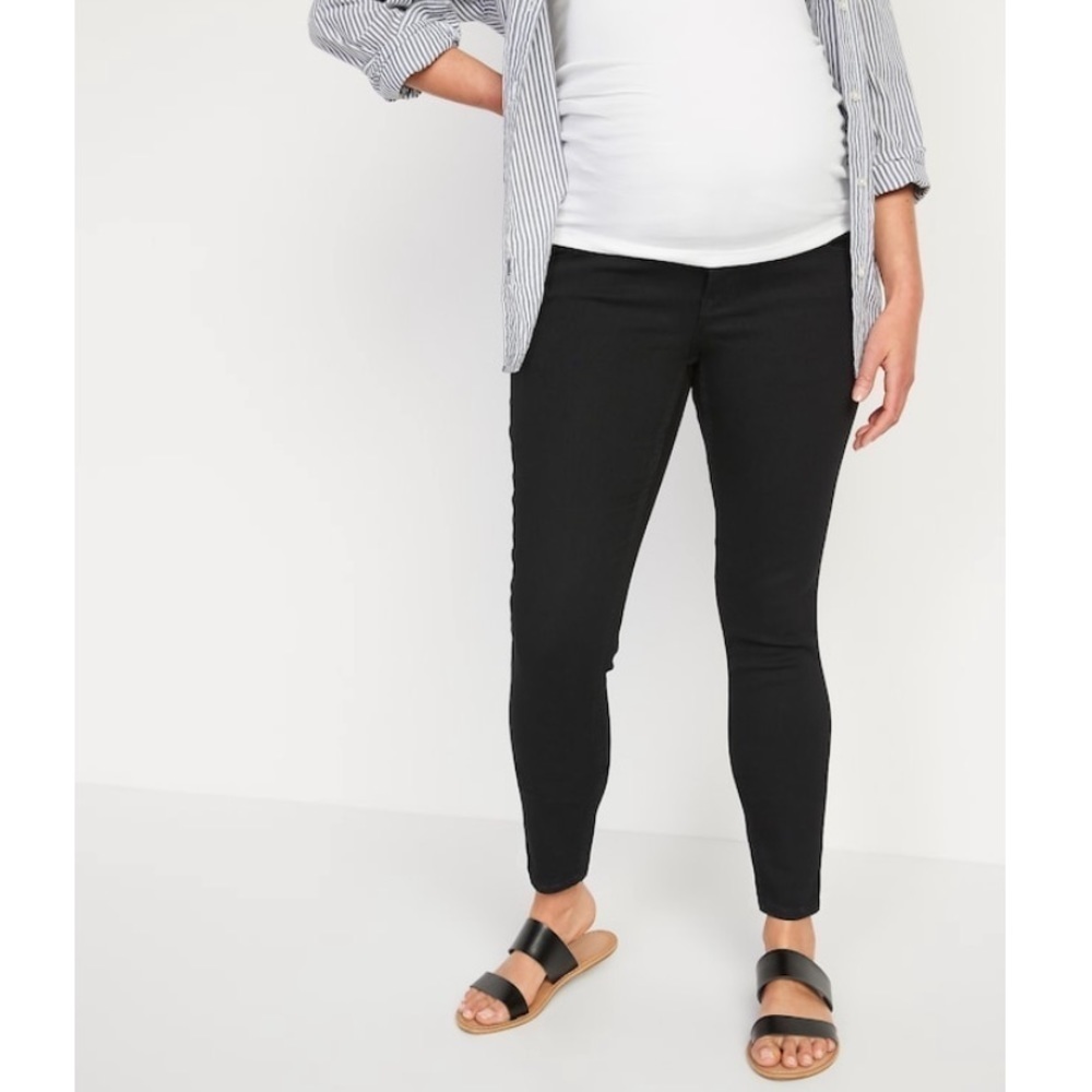 NWT Old Navy Maternity Rollover Waist Rockstar 360 Stretch Skinny Jeans